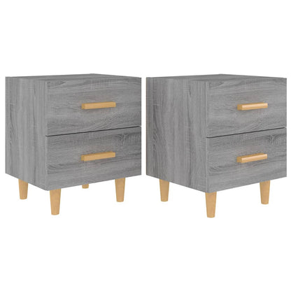 Nachttische 2 Stk. Grau Sonoma 40x35x47,5 cm