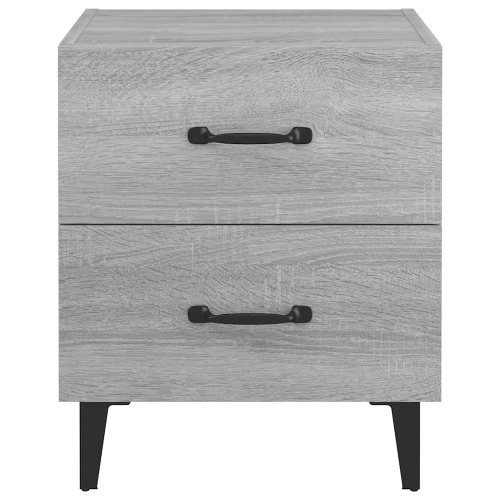 Nachttische 2 Stk. Grau Sonoma 40x35x47,5 cm
