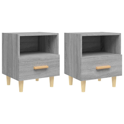 Nachttische 2 Stk. Grau Sonoma 40x35x47 cm