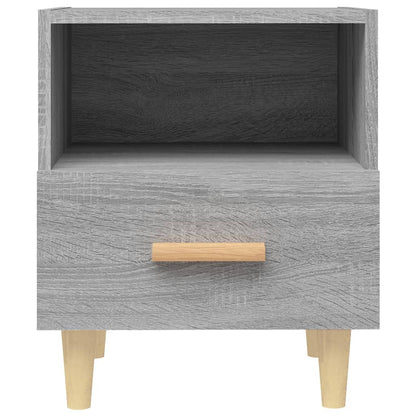 Nachttische 2 Stk. Grau Sonoma 40x35x47 cm