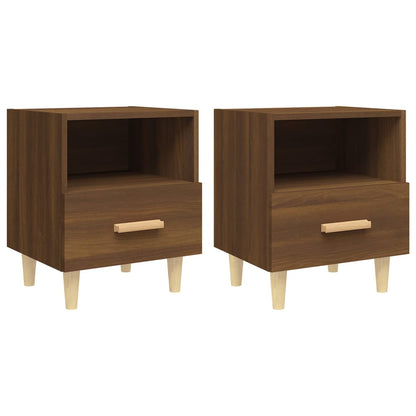 Nachttische 2 Stk. Braun Eichen-Optik 40x35x47 cm