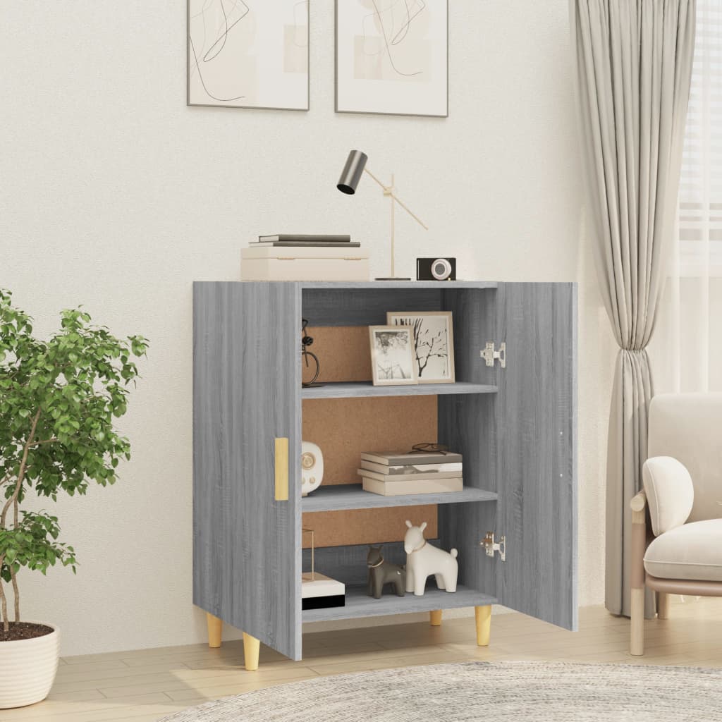 Skænk Grå Sonoma 70x34x90 cm Træmateriale