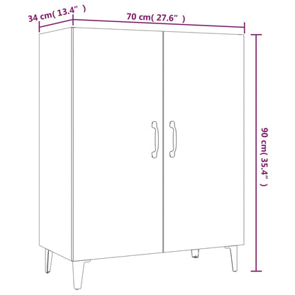 Sideboard Grau Sonoma 70x34x90 cm Holzwerkstoff