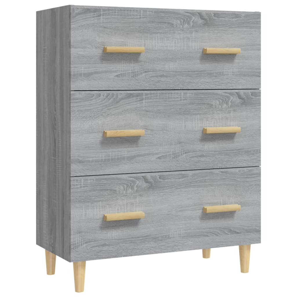 Skænk Grå Sonoma 70x34x90 cm Træmateriale