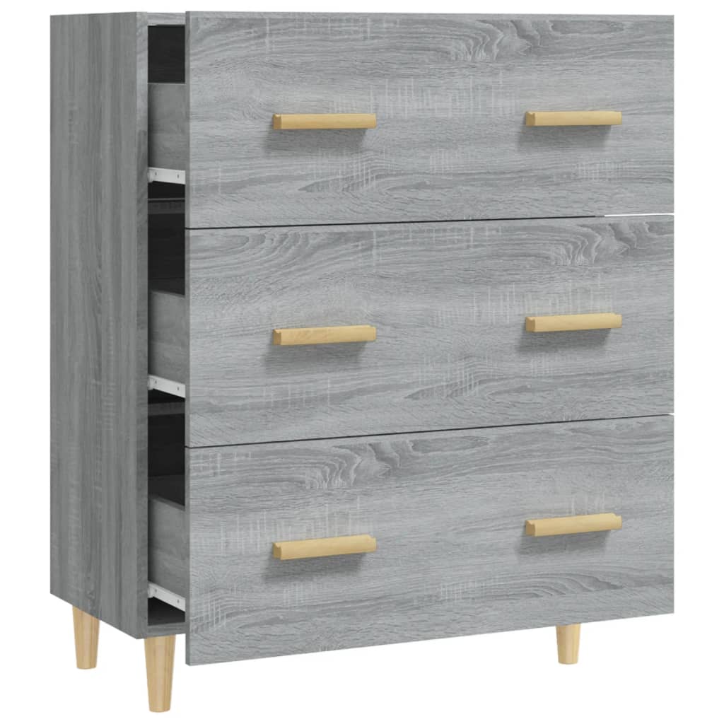 Skænk Grå Sonoma 70x34x90 cm Træmateriale