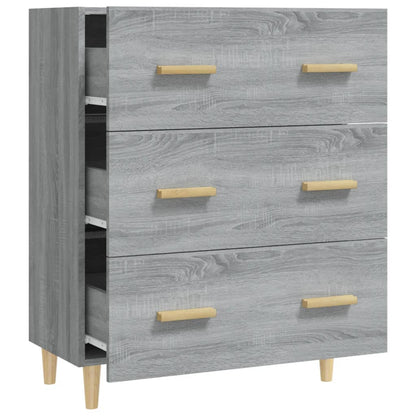 Skænk Grå Sonoma 70x34x90 cm Træmateriale