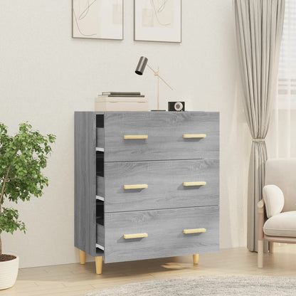 Skænk Grå Sonoma 70x34x90 cm Træmateriale