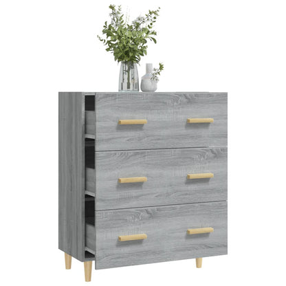 Skænk Grå Sonoma 70x34x90 cm Træmateriale