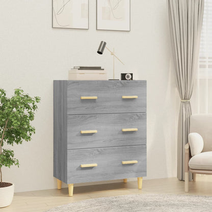 Skænk Grå Sonoma 70x34x90 cm Træmateriale