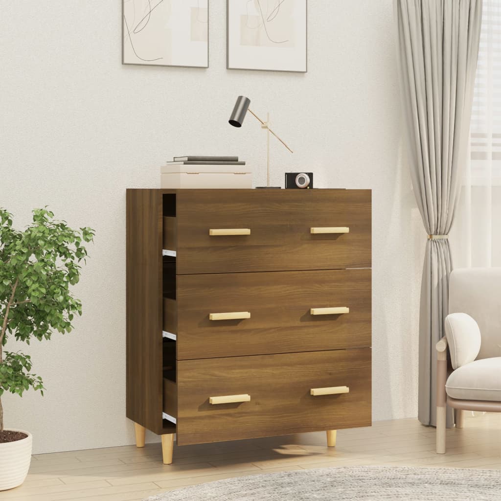 Skænk Brun Eg Look 70x34x90 cm Træmateriale