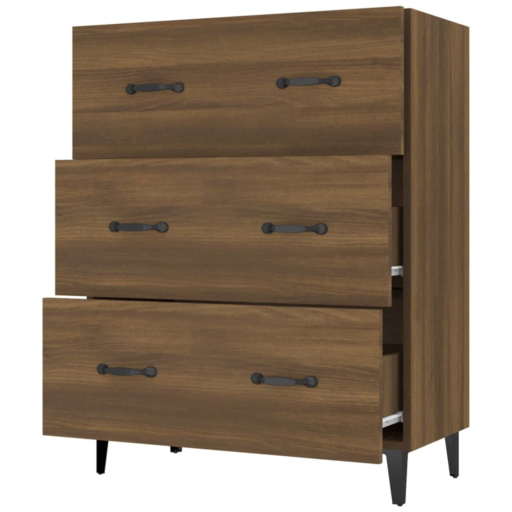 Sideboard Braun Eichen-Optik 69,5x34x90 cm Holzwerkstoff