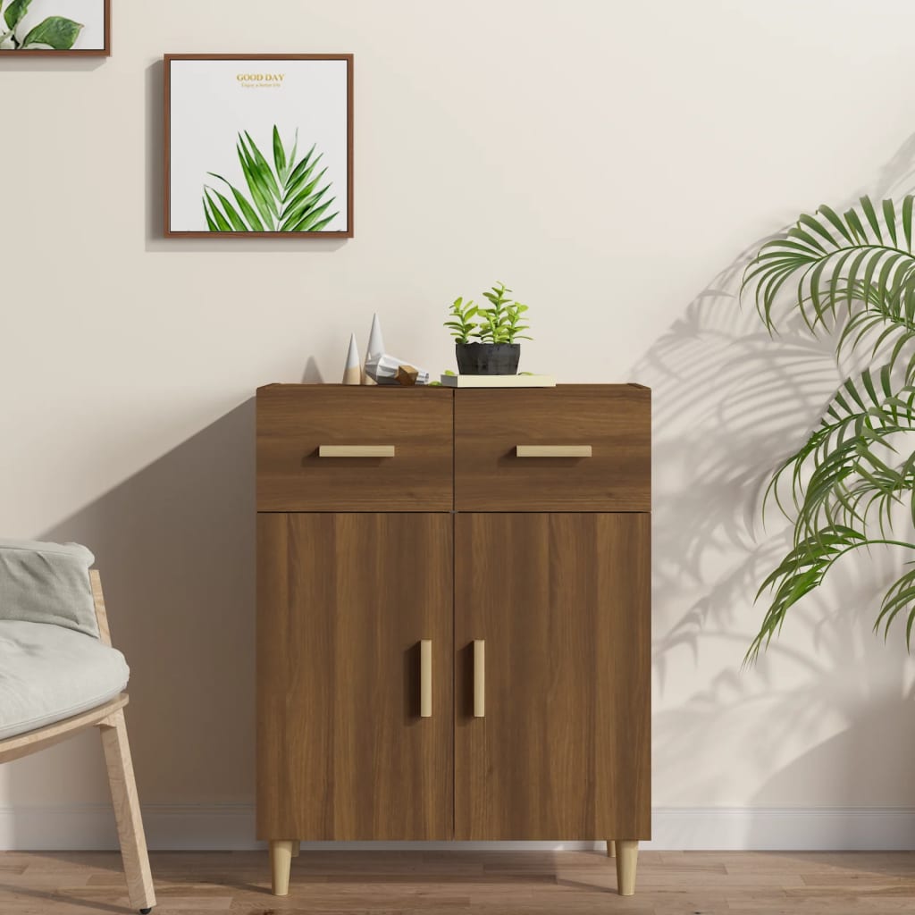Skænk Brun Eg Look 69,5x34x89 cm Træmateriale