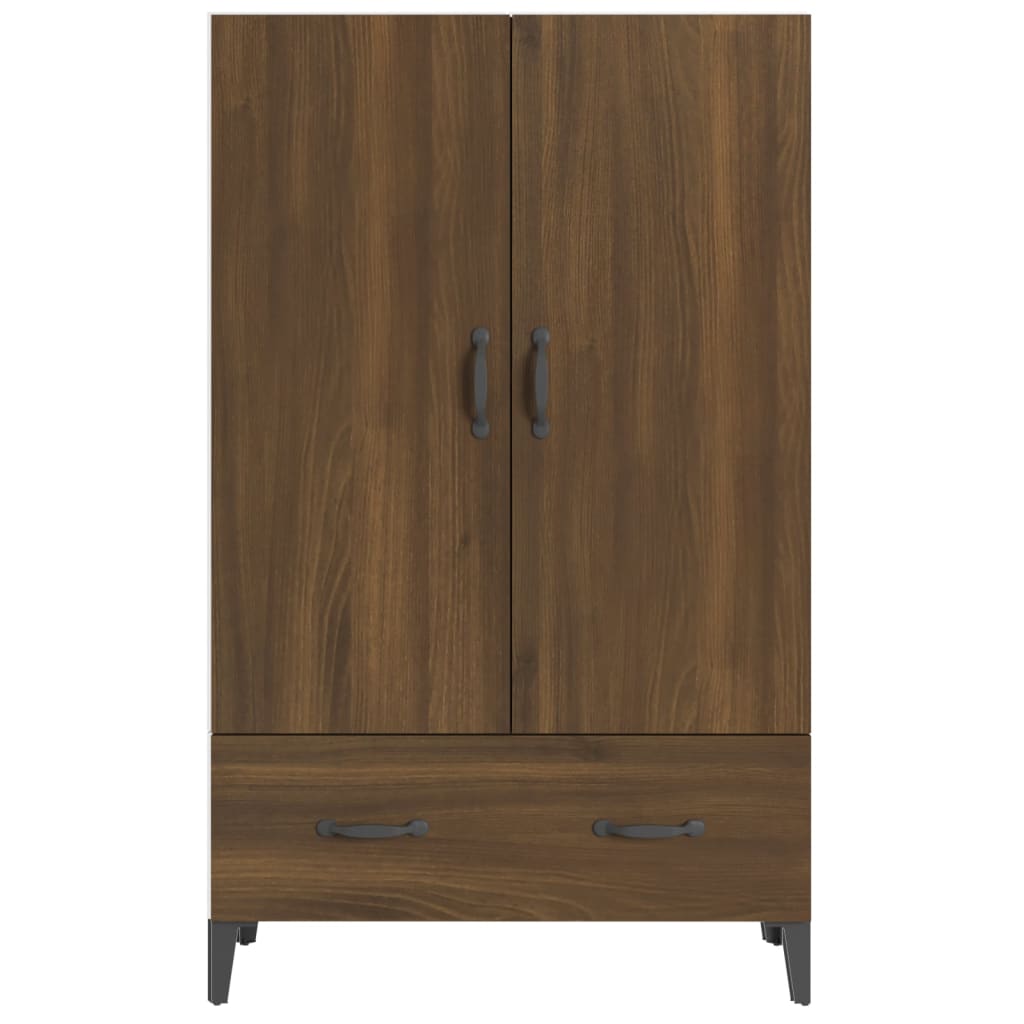 Highboard Braun Eichen-Optik 70x31x115 cm Holzwerkstoff