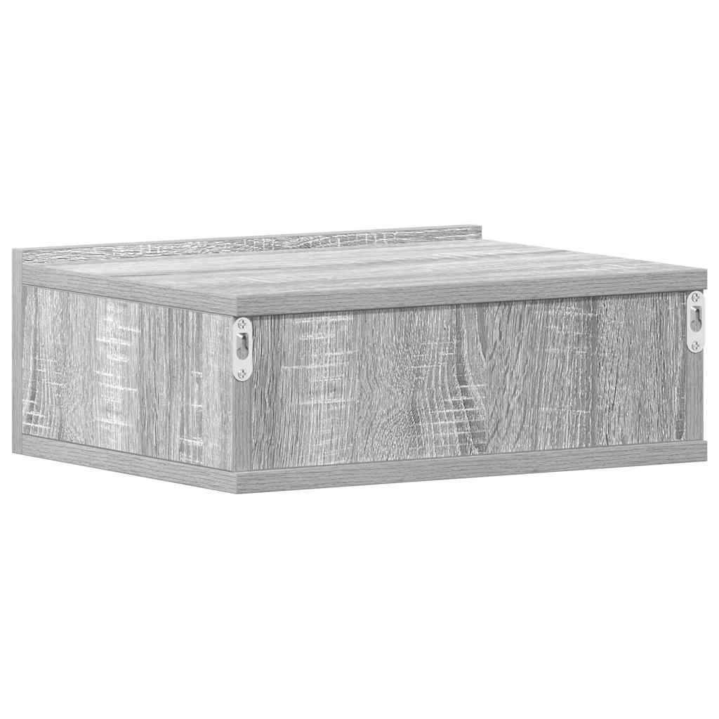 Hängender Nachttisch Grau Sonoma 40x30x15 cm Holzwerkstoff