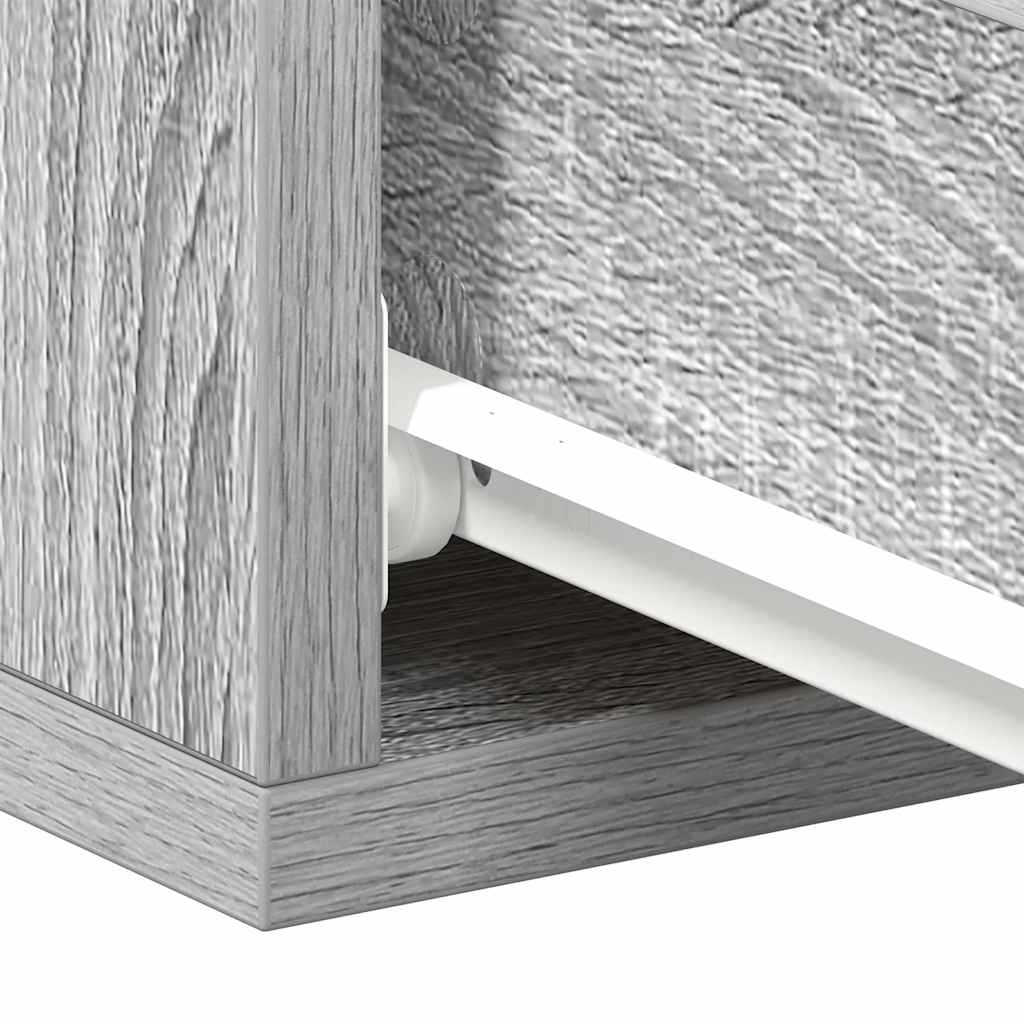 Hängender Nachttisch Grau Sonoma 40x30x15 cm Holzwerkstoff