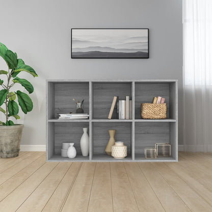 Bücherregal/Sideboard Grau Sonoma 66x30x98 cm Holzwerkstoff