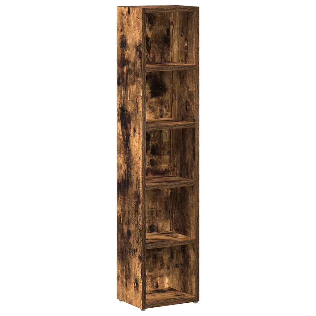 CD-Regale 2 Stk. Räuchereiche 21x16x93,5 cm Holzwerkstoff