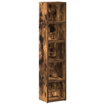 CD-Regale 2 Stk. Räuchereiche 21x16x93,5 cm Holzwerkstoff