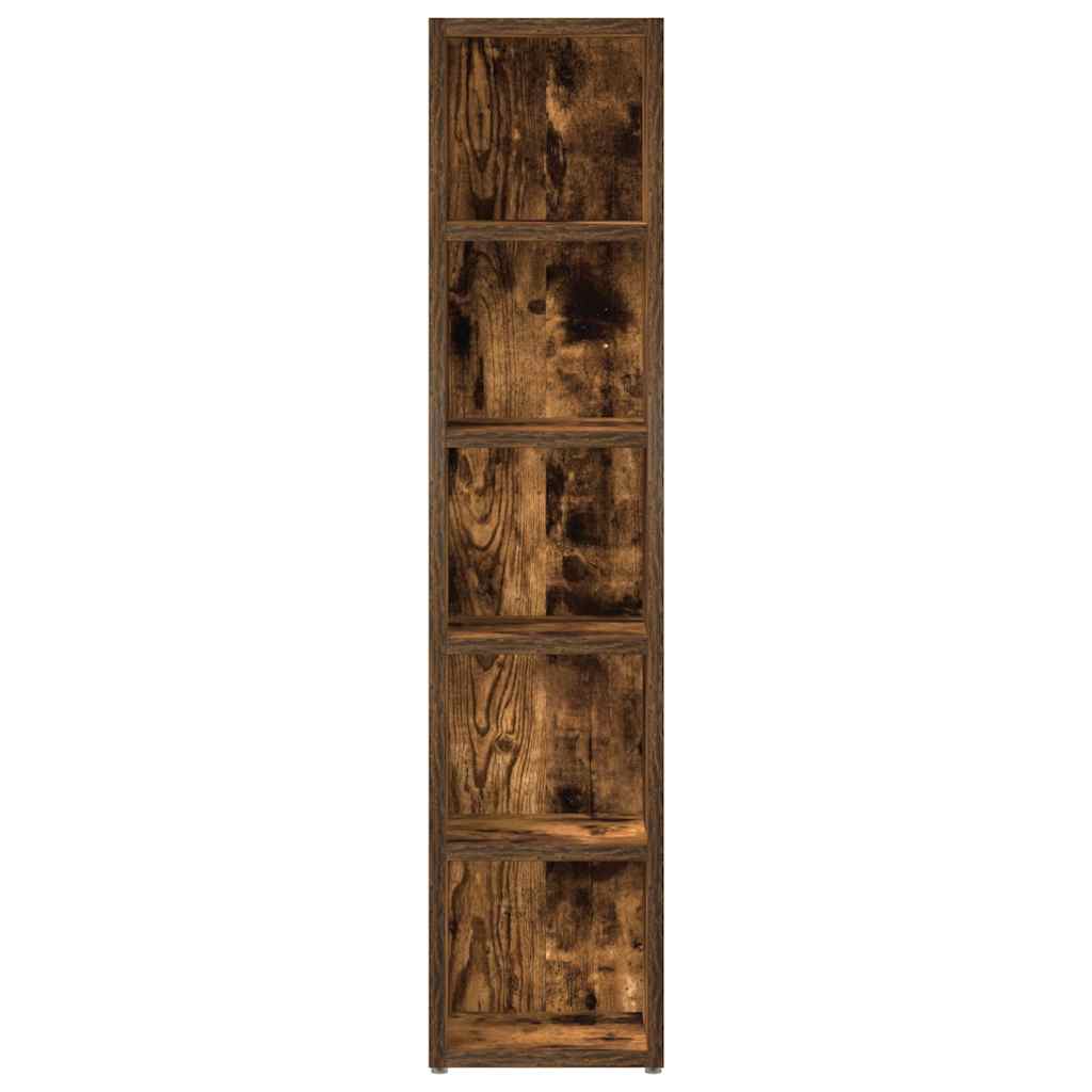 CD-Regale 2 Stk. Räuchereiche 21x16x93,5 cm Holzwerkstoff