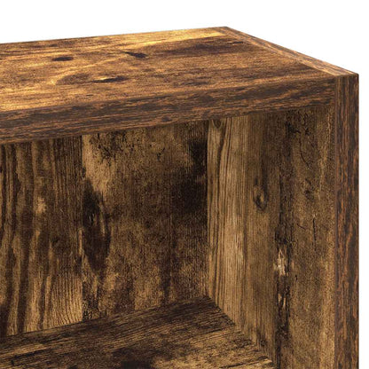 CD-Regale 2 Stk. Räuchereiche 21x16x93,5 cm Holzwerkstoff