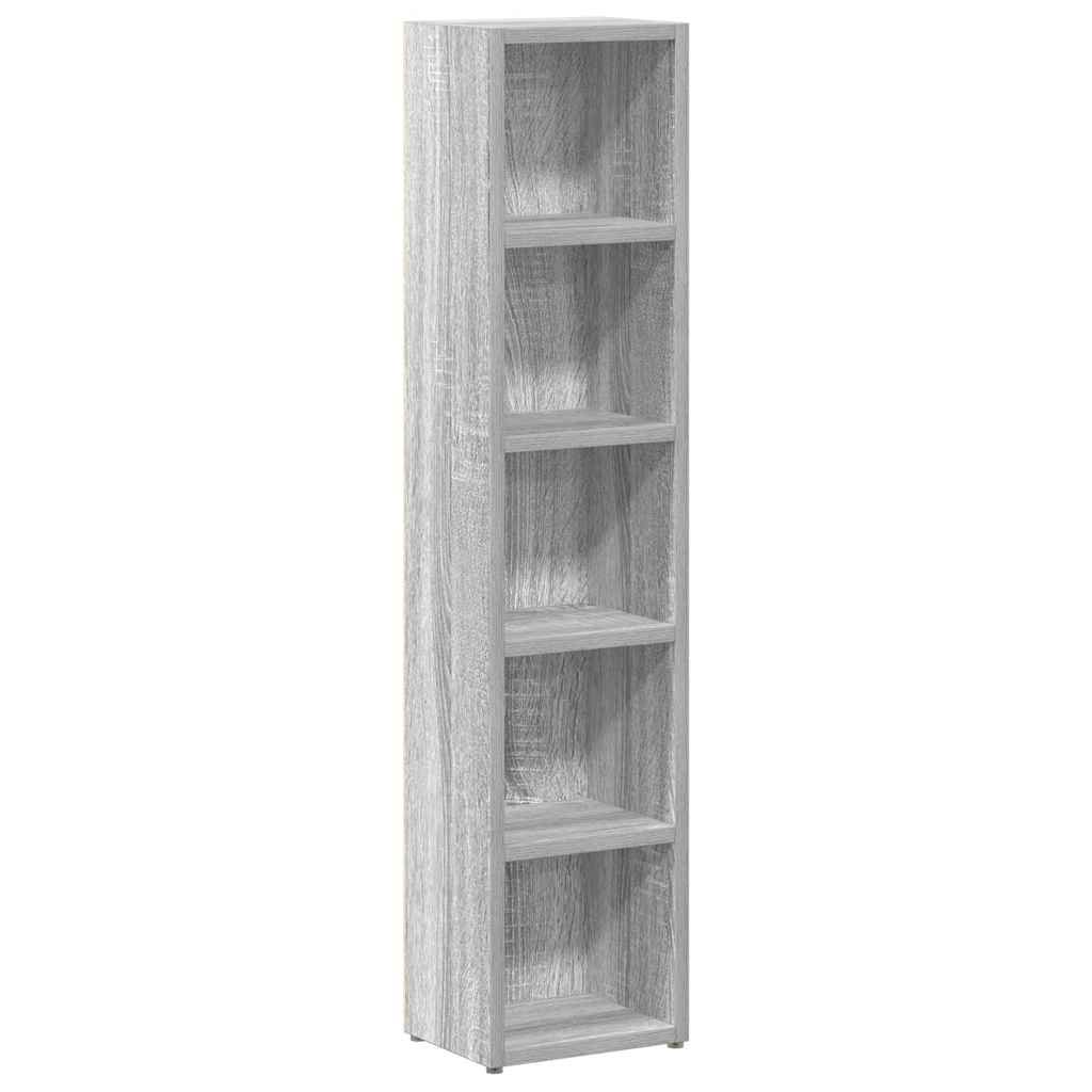 CD-Regale 2 Stk. Grau Sonoma 21x16x93,5 cm Holzwerkstoff