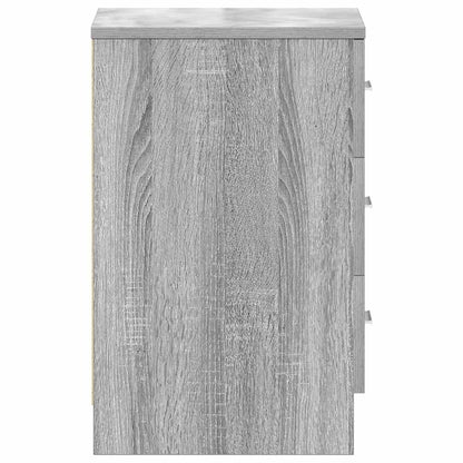 Nachttisch Grau Sonoma 38x35x56 cm Holzwerkstoff