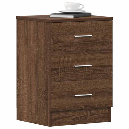 Nachttische 2 Stk. Braun Eichen-Optik 38x35x56 cm Holzwerkstoff