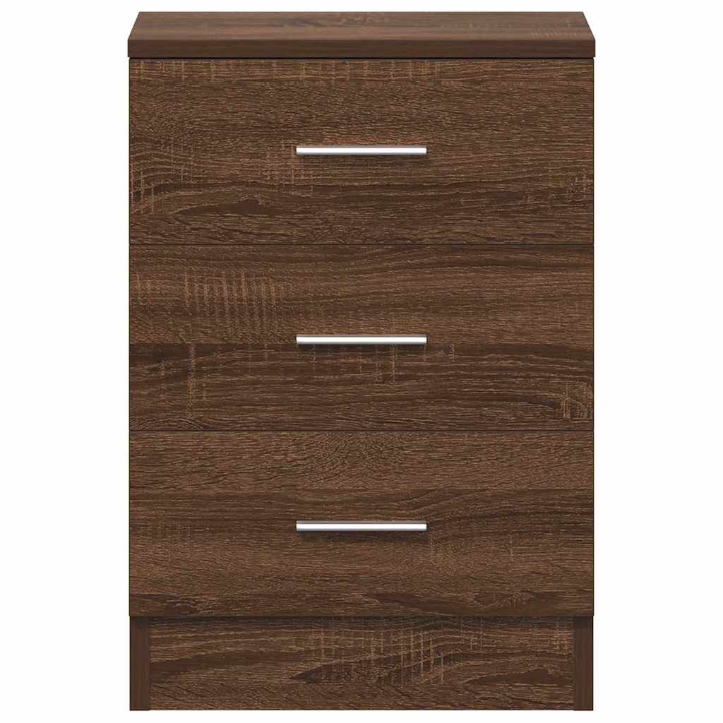 Nachttische 2 Stk. Braun Eichen-Optik 38x35x56 cm Holzwerkstoff
