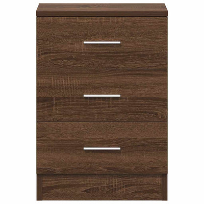 Nachttische 2 Stk. Braun Eichen-Optik 38x35x56 cm Holzwerkstoff