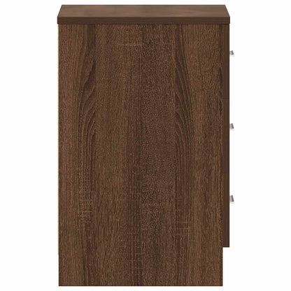 Nachttische 2 Stk. Braun Eichen-Optik 38x35x56 cm Holzwerkstoff