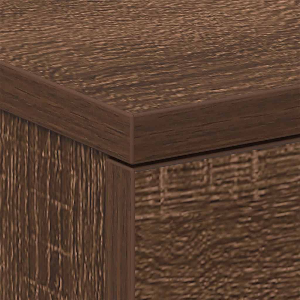 Nachttische 2 Stk. Braun Eichen-Optik 38x35x56 cm Holzwerkstoff