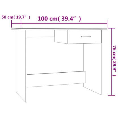 Schreibtisch Räuchereiche 100x50x76 cm Holzwerkstoff