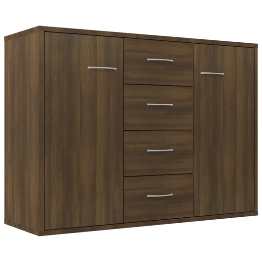 Sideboard Braun Eichen-Optik 88x30x65 cm Holzwerkstoff