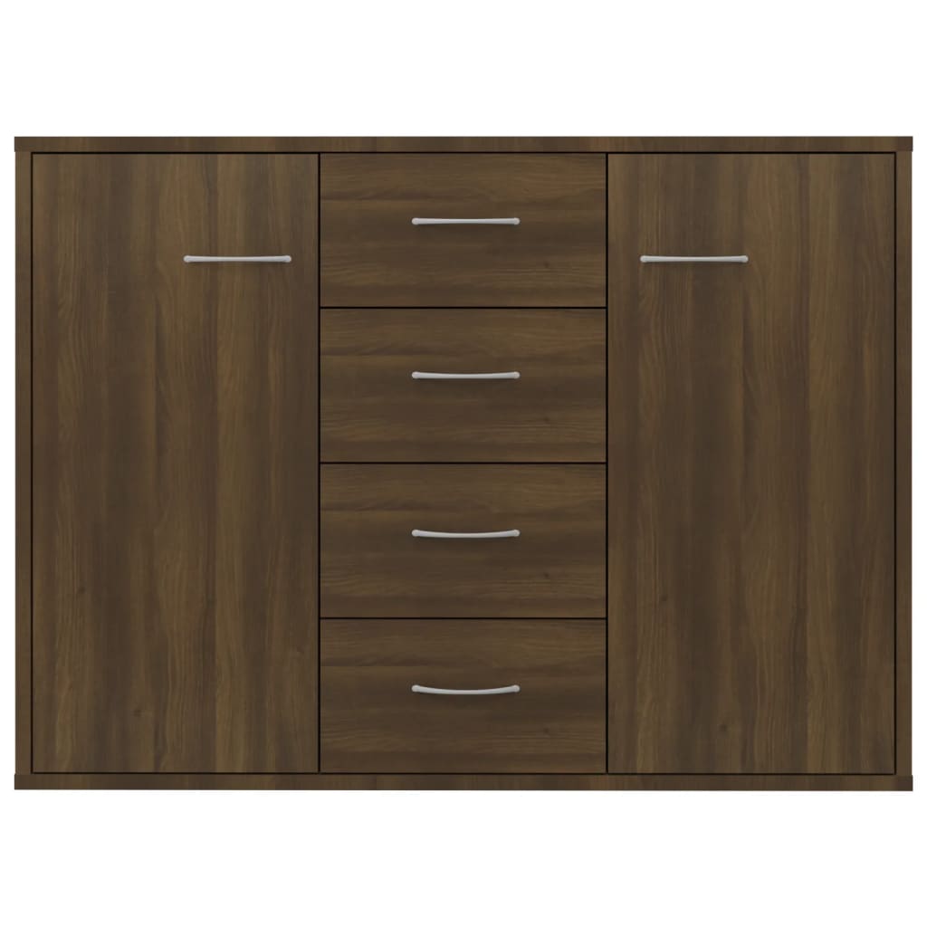 Sideboard Braun Eichen-Optik 88x30x65 cm Holzwerkstoff