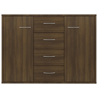 Sideboard Braun Eichen-Optik 88x30x65 cm Holzwerkstoff