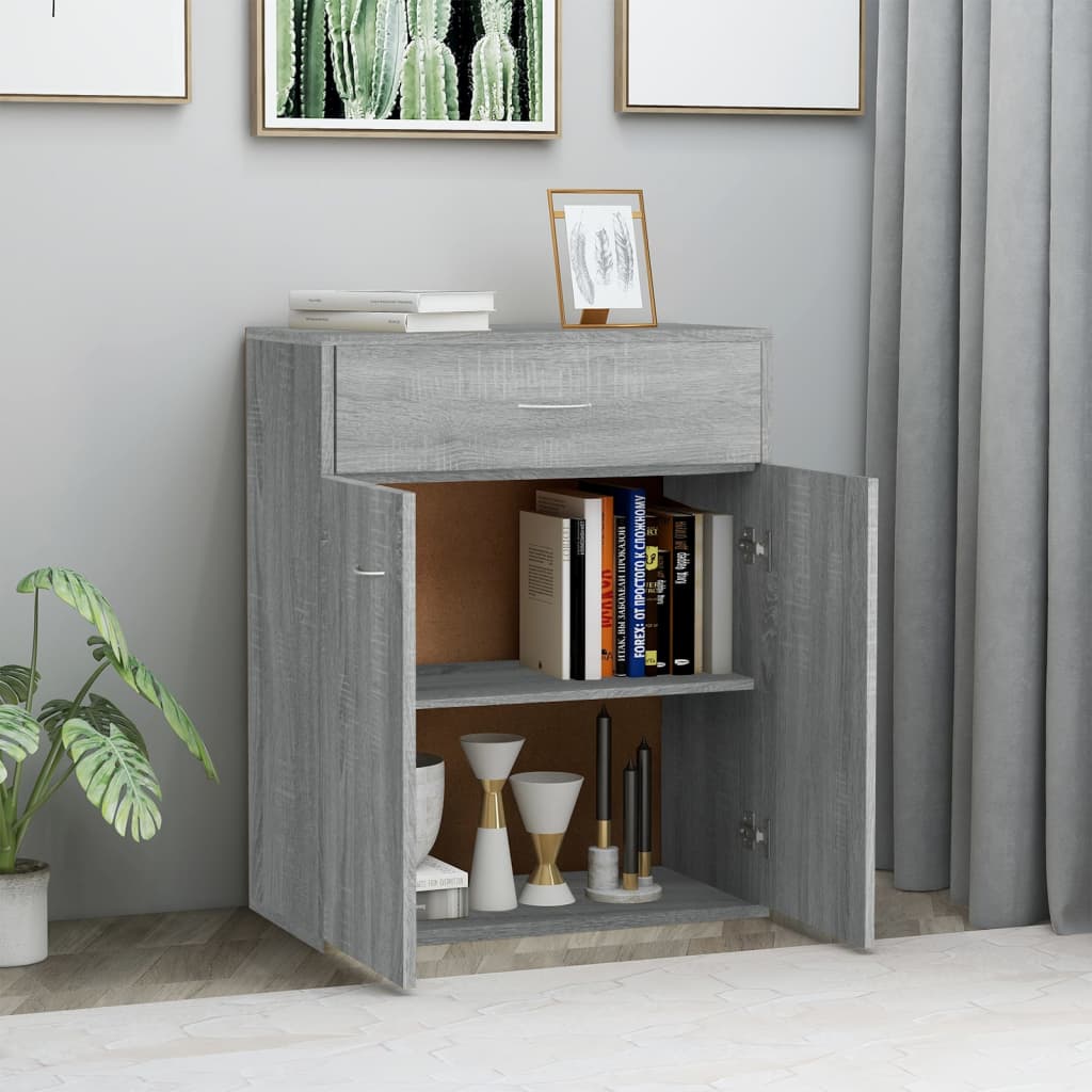 Sideboard Grau Sonoma 60x30x75 cm Holzwerkstoff