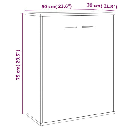 Skænk Brun Eg Look 60x30x75 cm Træmateriale
