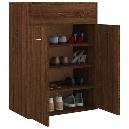 Schuhschrank Braun Eichen-Optik 60x35x84 cm Holzwerkstoff