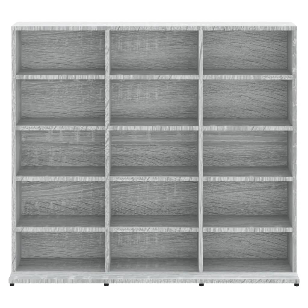 CD-Regal Grau Sonoma 100x23x89,5 cm Holzwerkstoff