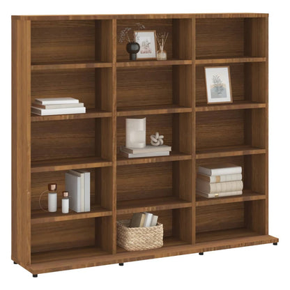 CD-Regal Braun Eichen-Optik 100x23x89,5 cm Holzwerkstoff