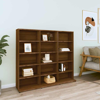 CD-Regal Braun Eichen-Optik 100x23x89,5 cm Holzwerkstoff