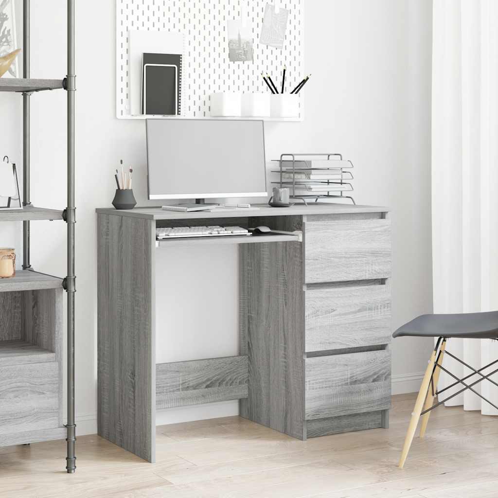 Schreibtisch Grau Sonoma 90x45x76 cm Holzwerkstoff