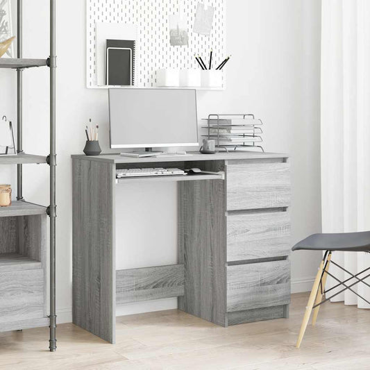 Schreibtisch Grau Sonoma 90x45x76 cm Holzwerkstoff