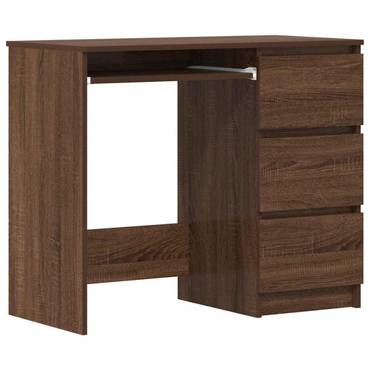 Schreibtisch Braun Eichen-Optik 90x45x76 cm Holzwerkstoff