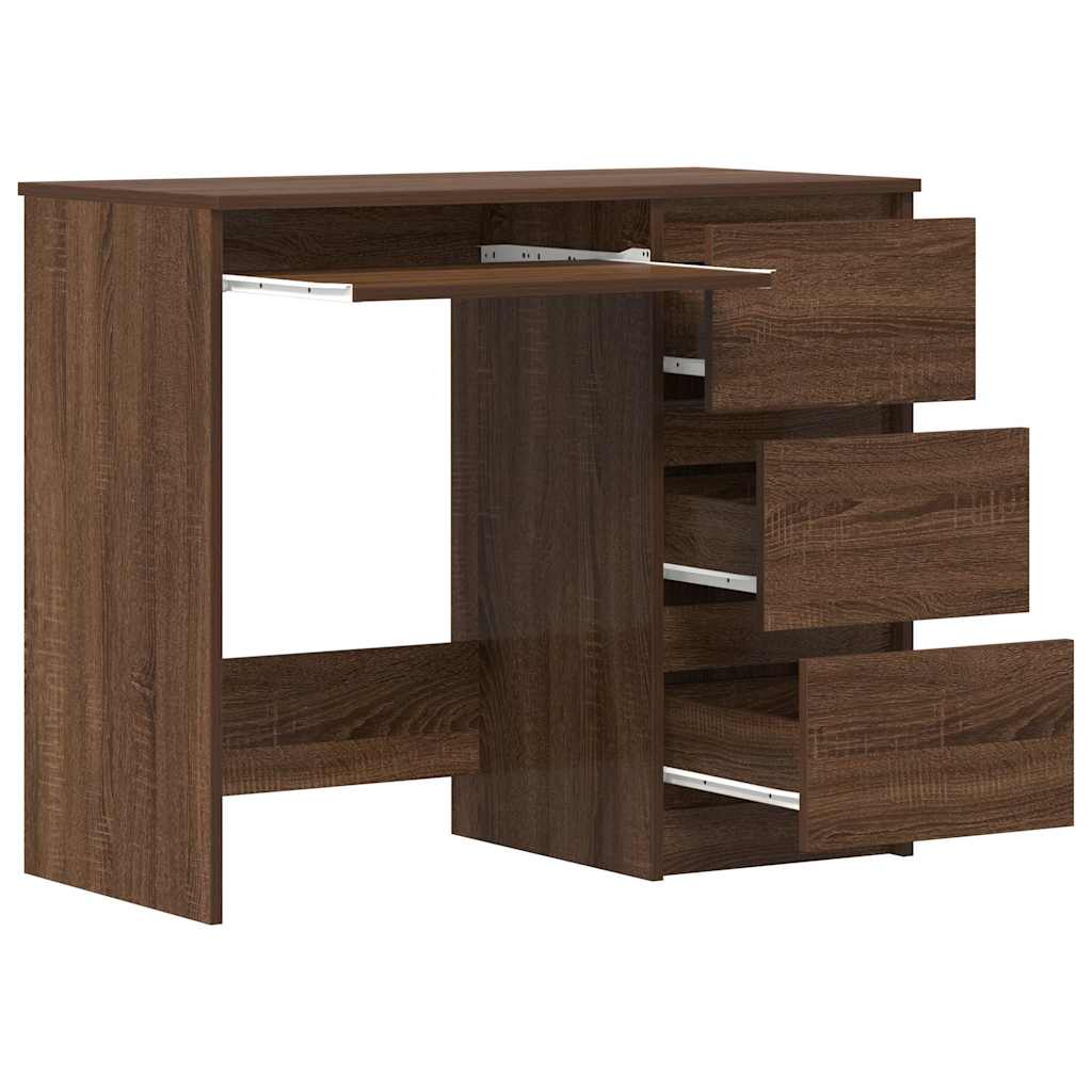 Schreibtisch Braun Eichen-Optik 90x45x76 cm Holzwerkstoff