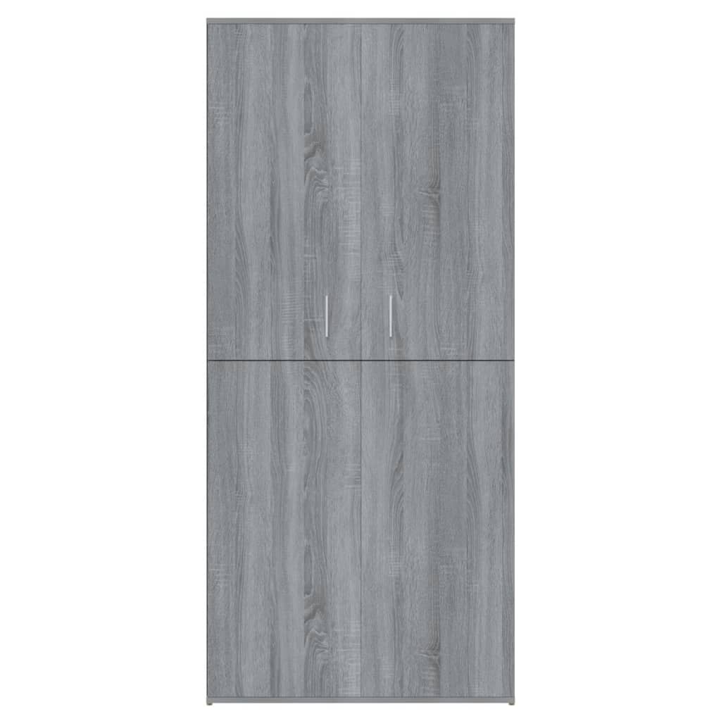 Schuhschrank Grau Sonoma 80x39x178 cm Holzwerkstoff