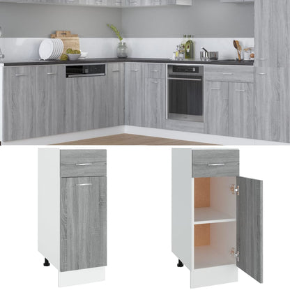 Unterschrank mit Schublade Lyon Grau Sonoma 30x46x81,5 cm