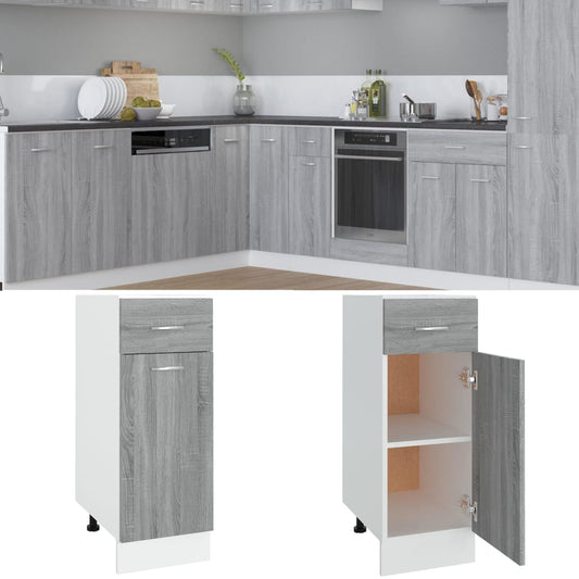 Unterschrank mit Schublade Lyon Grau Sonoma 30x46x81,5 cm