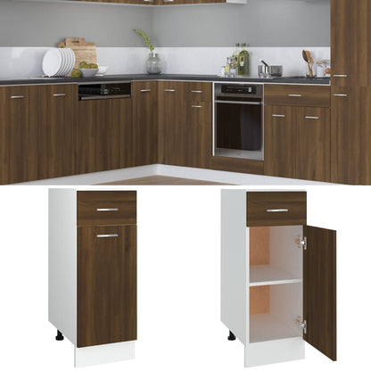 Unterschrank mit Schublade Lyon Braun Eichen-Optik 30x46x81,5 cm