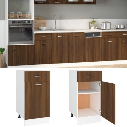 Unterschrank mit Schublade Lyon Braun Eichen-Optik 40x46x81,5 cm